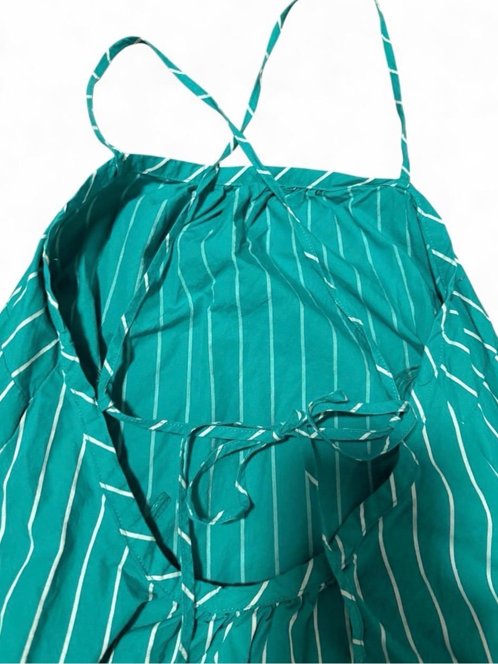 a new day Teal and White Pinstripe Crossback Midi Dress - Picture 4 of 6